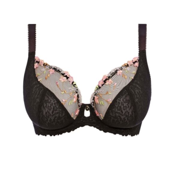 New! Freya Love-Haze Floral Mesh Wired Plunge Bra Size 28H 2027 - Picture 1 of 10